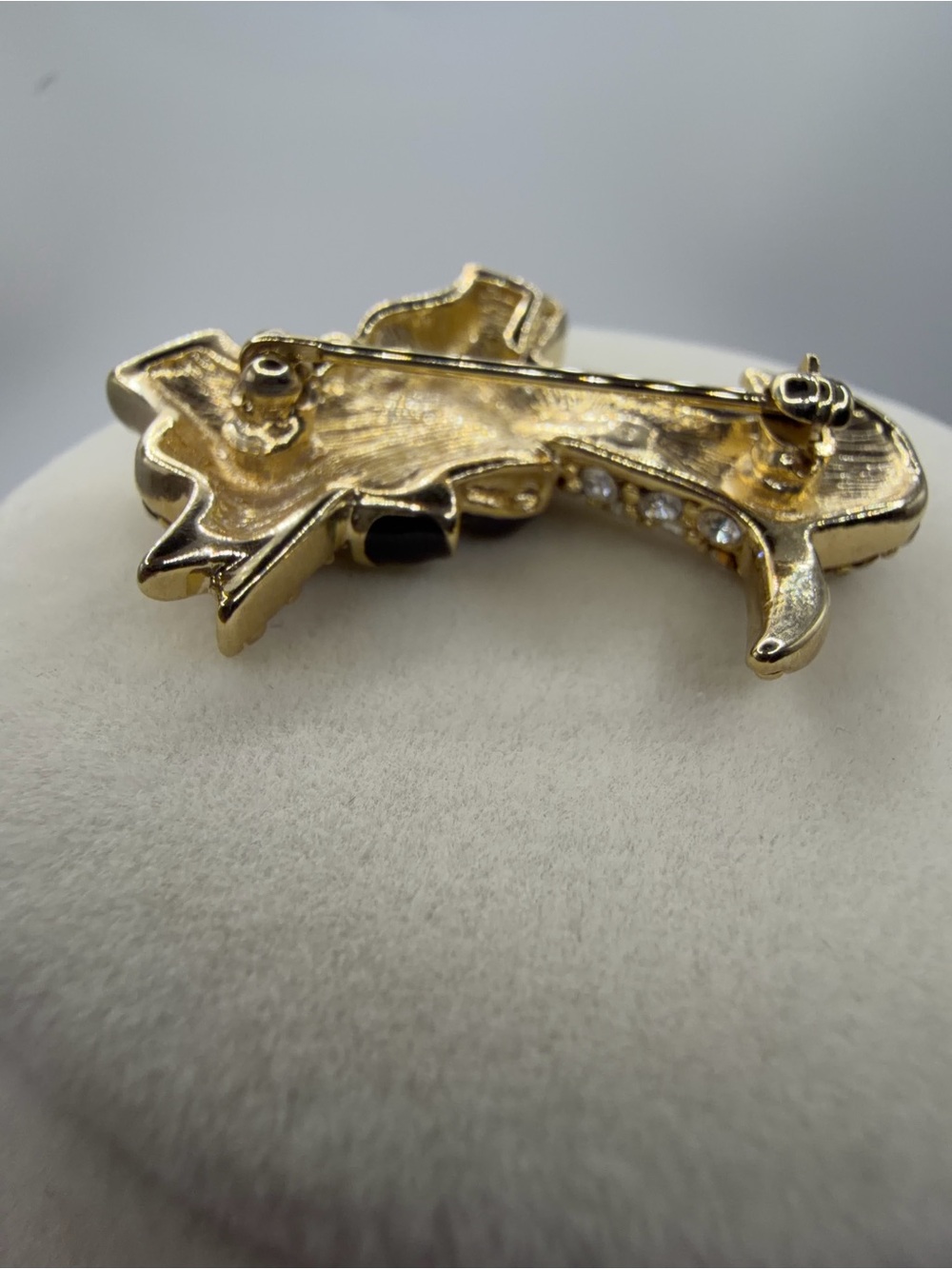 Vintage Monet Scottie Dog Brooch - Rhinestone Scottish Terrier Pin - Picture 7 of 8